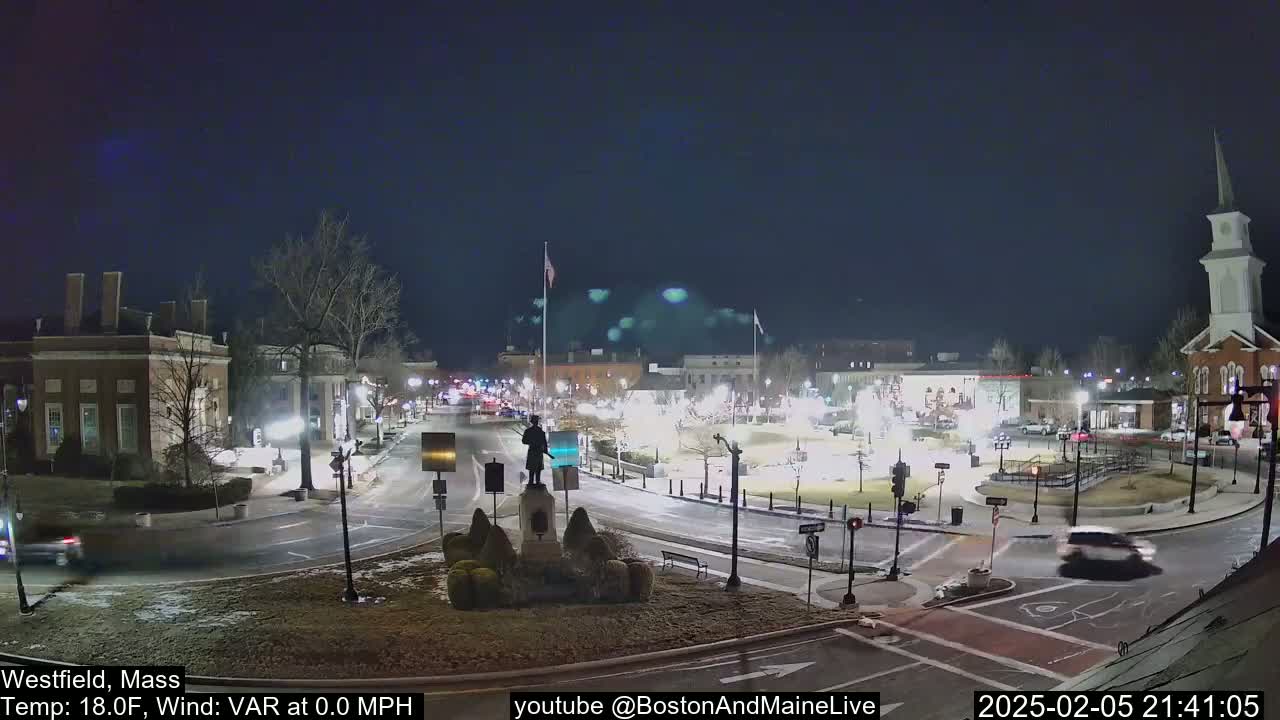 Park Square Live  Cam - Westfield, Massachusetts USA