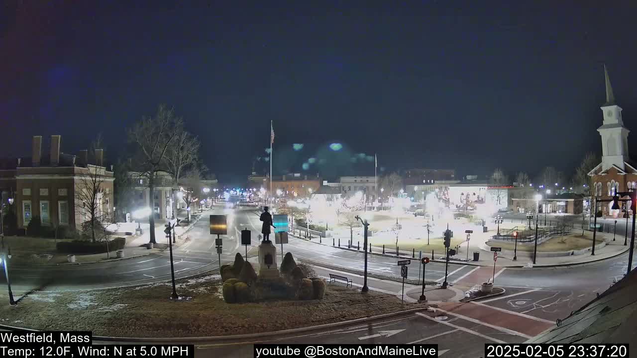 Park Square Live  Cam - Westfield, Massachusetts USA