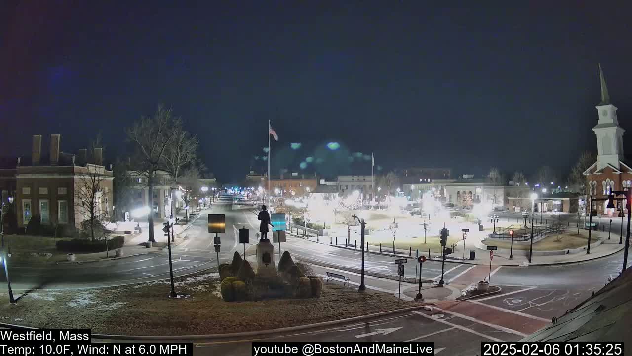 Park Square Live  Cam - Westfield, Massachusetts USA