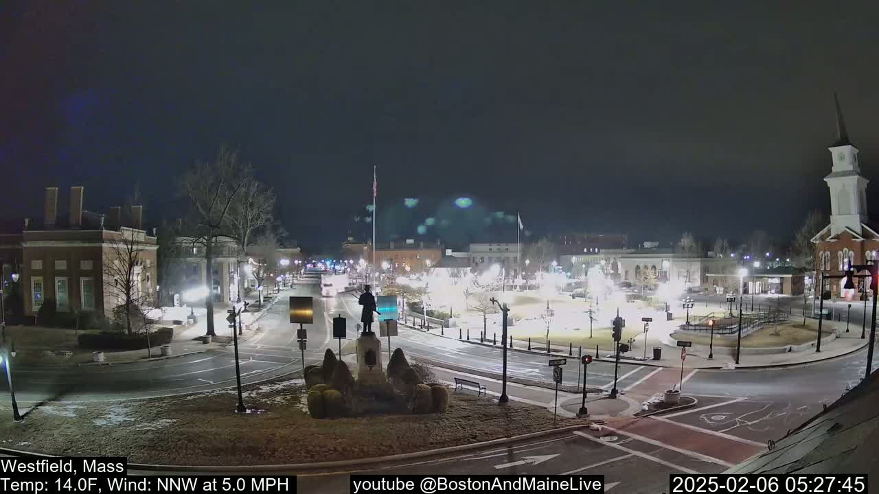 Park Square Live  Cam - Westfield, Massachusetts USA