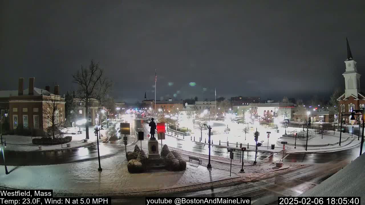 Park Square Live  Cam - Westfield, Massachusetts USA