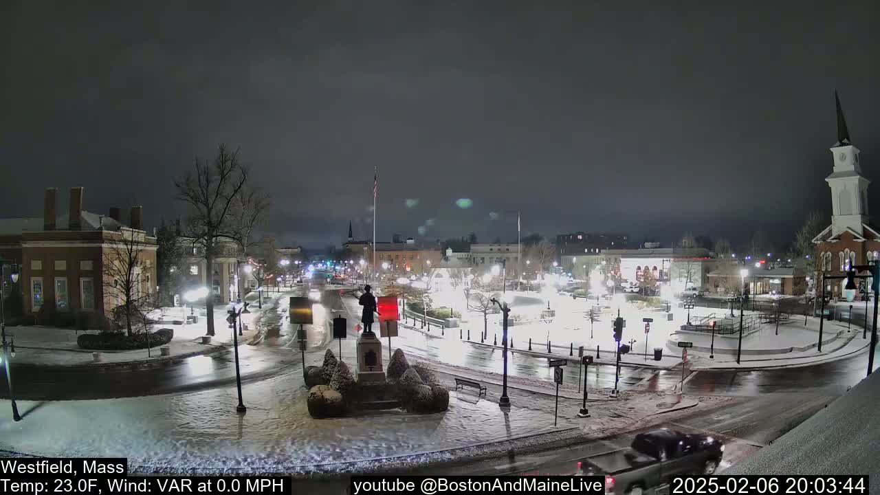 Park Square Live  Cam - Westfield, Massachusetts USA