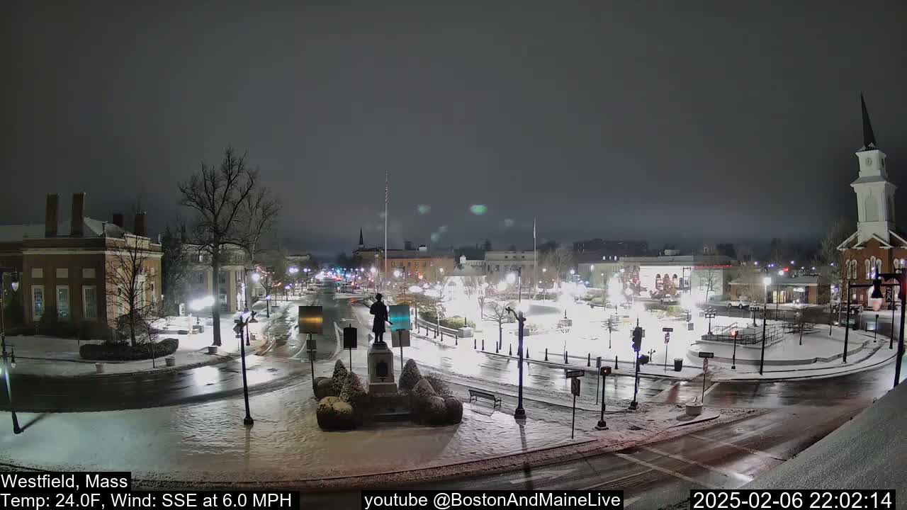 Park Square Live  Cam - Westfield, Massachusetts USA