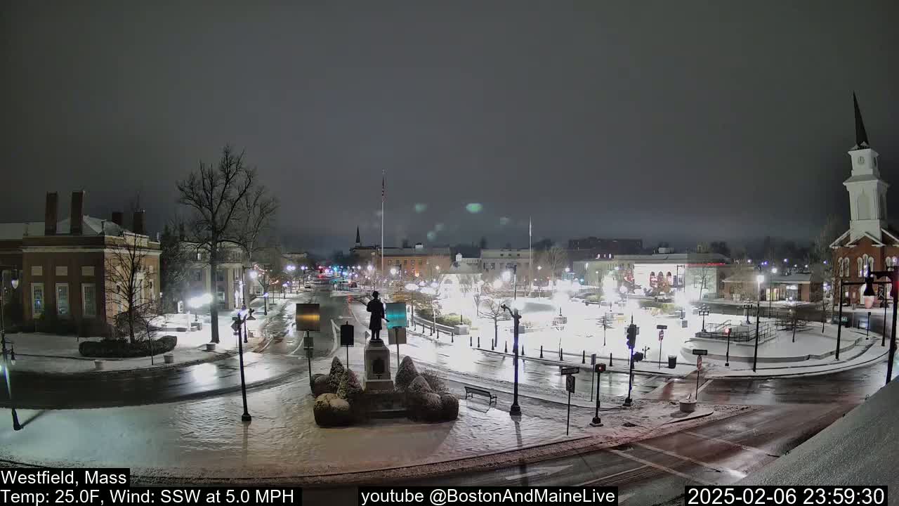 Park Square Live  Cam - Westfield, Massachusetts USA