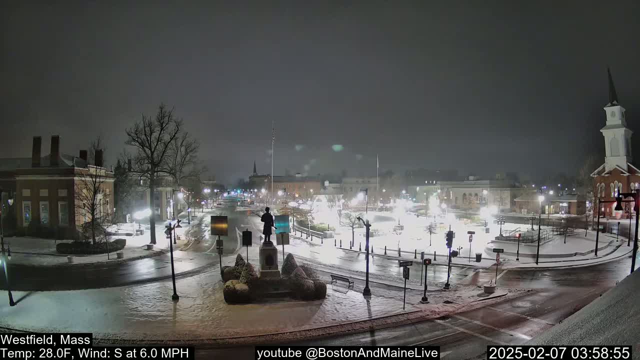 Park Square Live  Cam - Westfield, Massachusetts USA