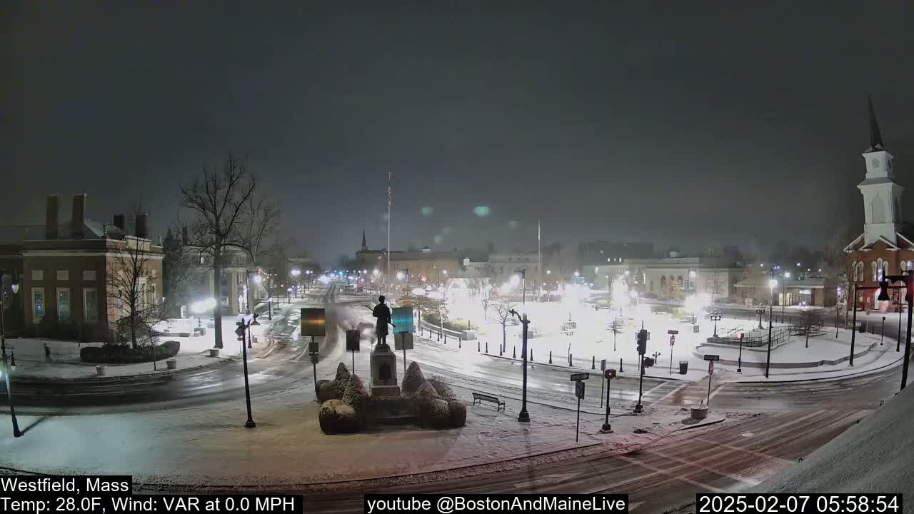 Park Square Live  Cam - Westfield, Massachusetts USA