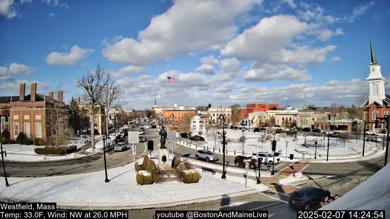 Park Square Live  Cam - Westfield, Massachusetts USA