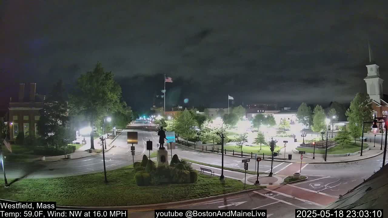 Park Square Live  Cam - Westfield, Massachusetts USA