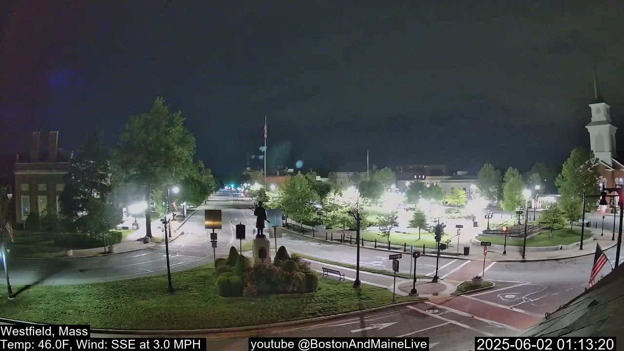 Park Square Live  Cam - Westfield, Massachusetts USA