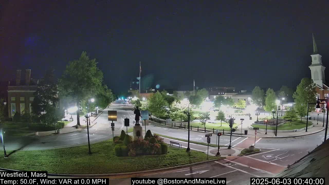 Park Square Live  Cam - Westfield, Massachusetts USA