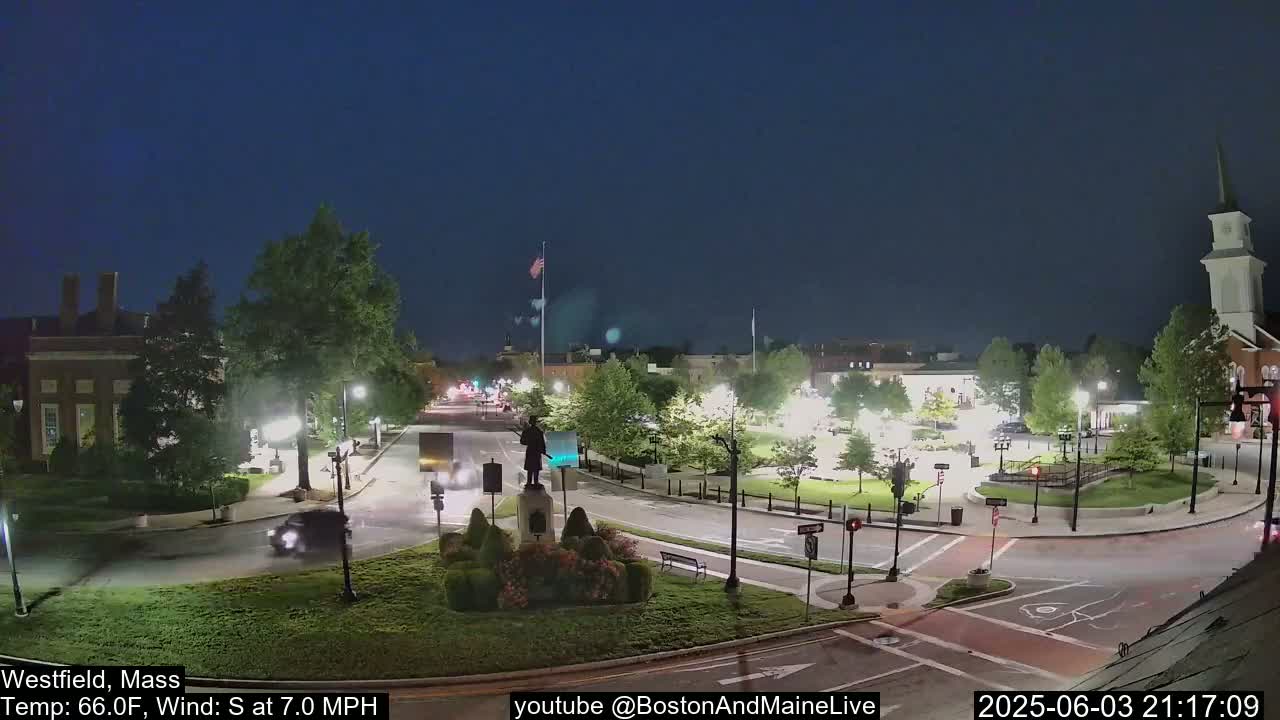 Park Square Live  Cam - Westfield, Massachusetts USA
