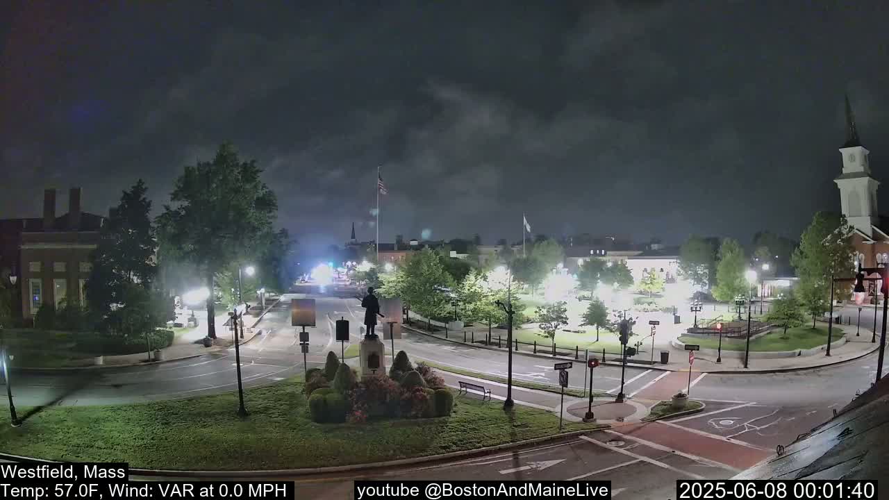 Park Square Live  Cam - Westfield, Massachusetts USA