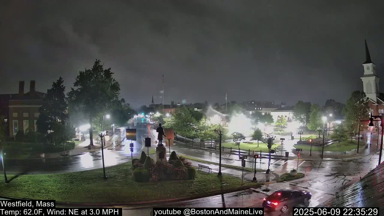 Park Square Live  Cam - Westfield, Massachusetts USA