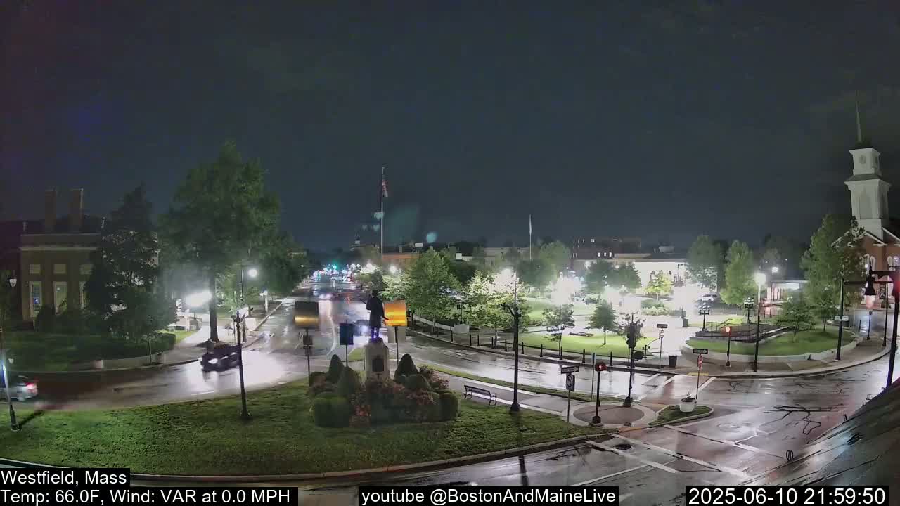 Park Square Live  Cam - Westfield, Massachusetts USA