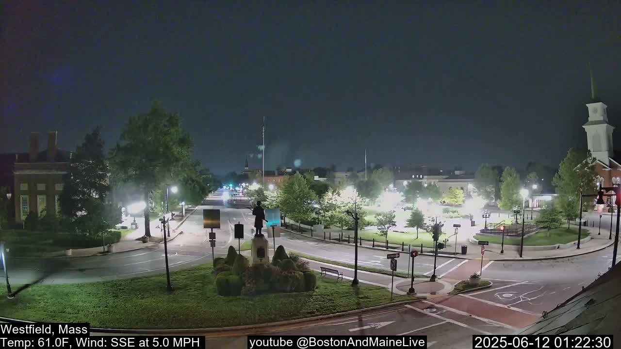 Park Square Live  Cam - Westfield, Massachusetts USA