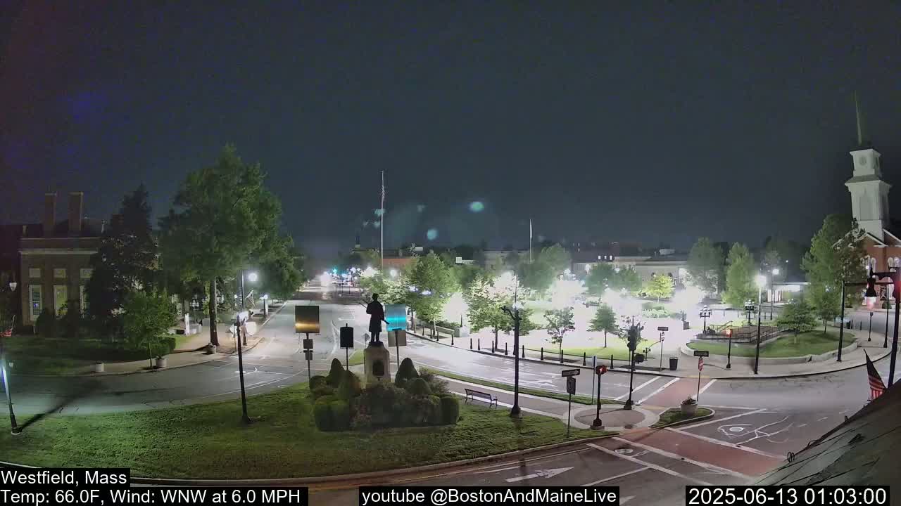 Park Square Live  Cam - Westfield, Massachusetts USA