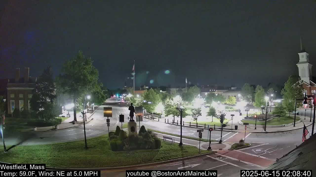 Park Square Live  Cam - Westfield, Massachusetts USA