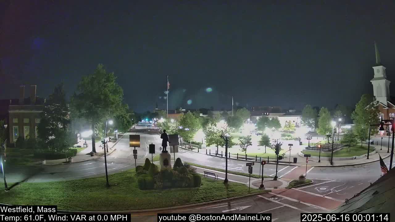 Park Square Live  Cam - Westfield, Massachusetts USA