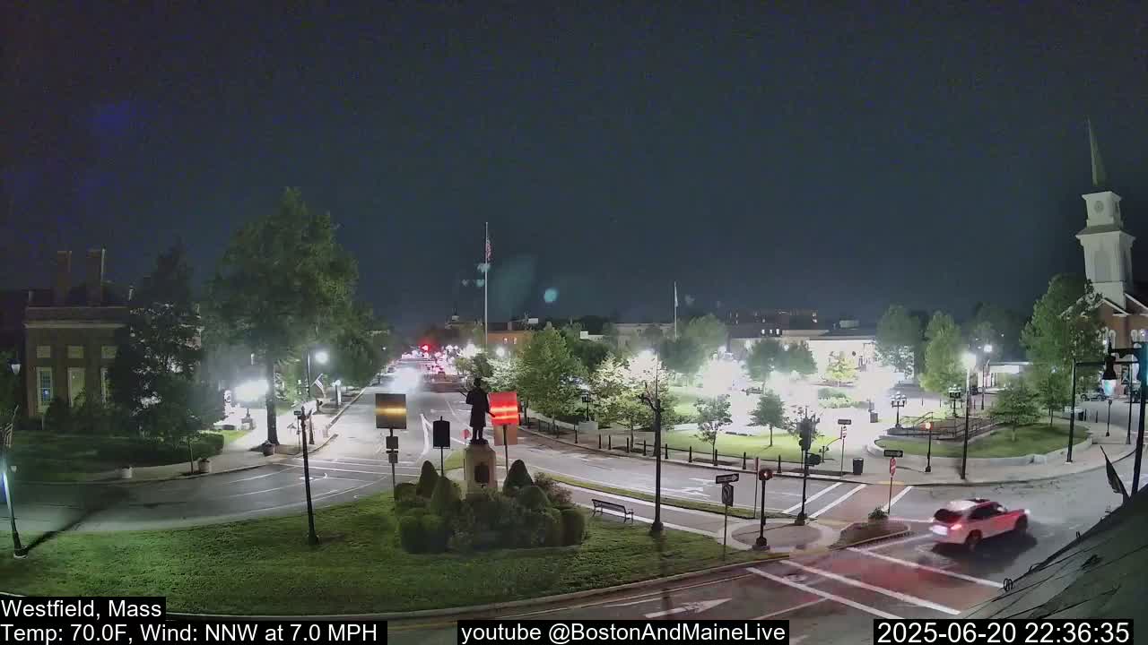 Park Square Live  Cam - Westfield, Massachusetts USA