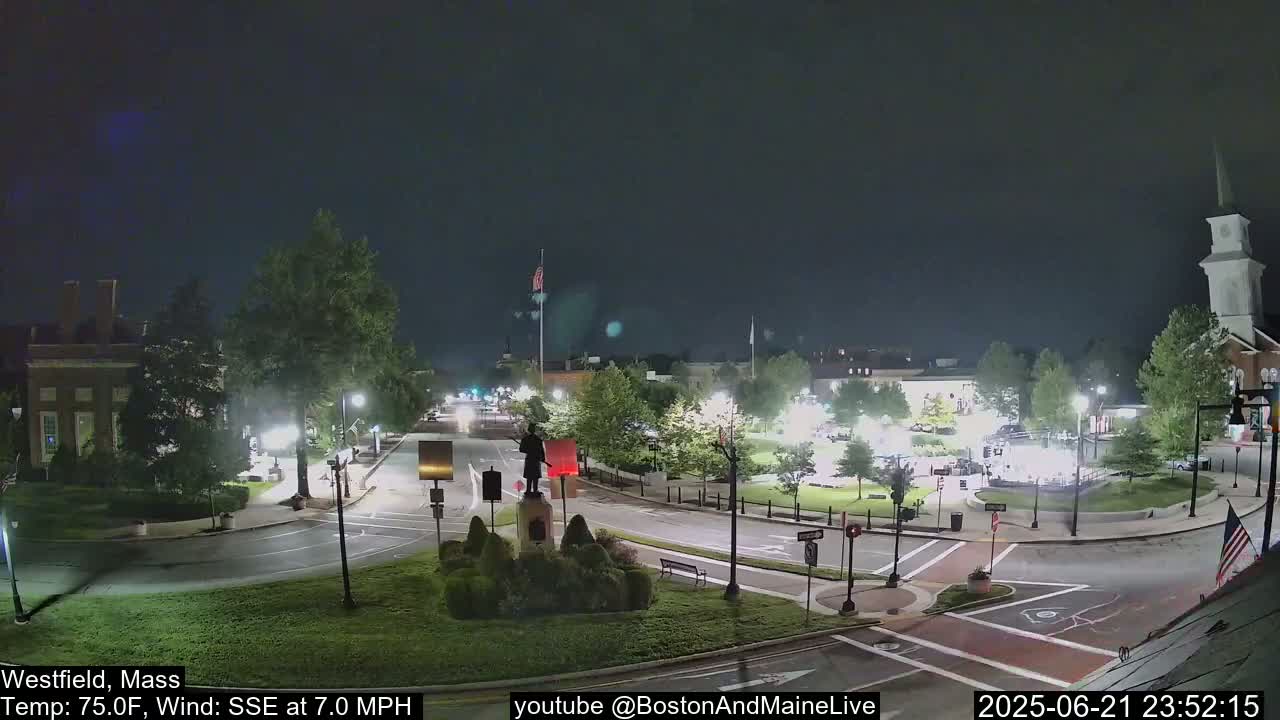 Park Square Live  Cam - Westfield, Massachusetts USA