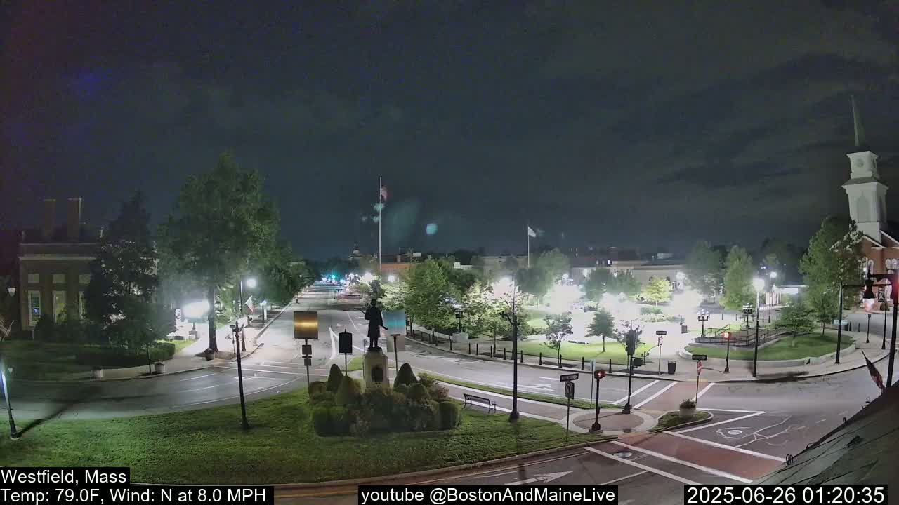 Park Square Live  Cam - Westfield, Massachusetts USA