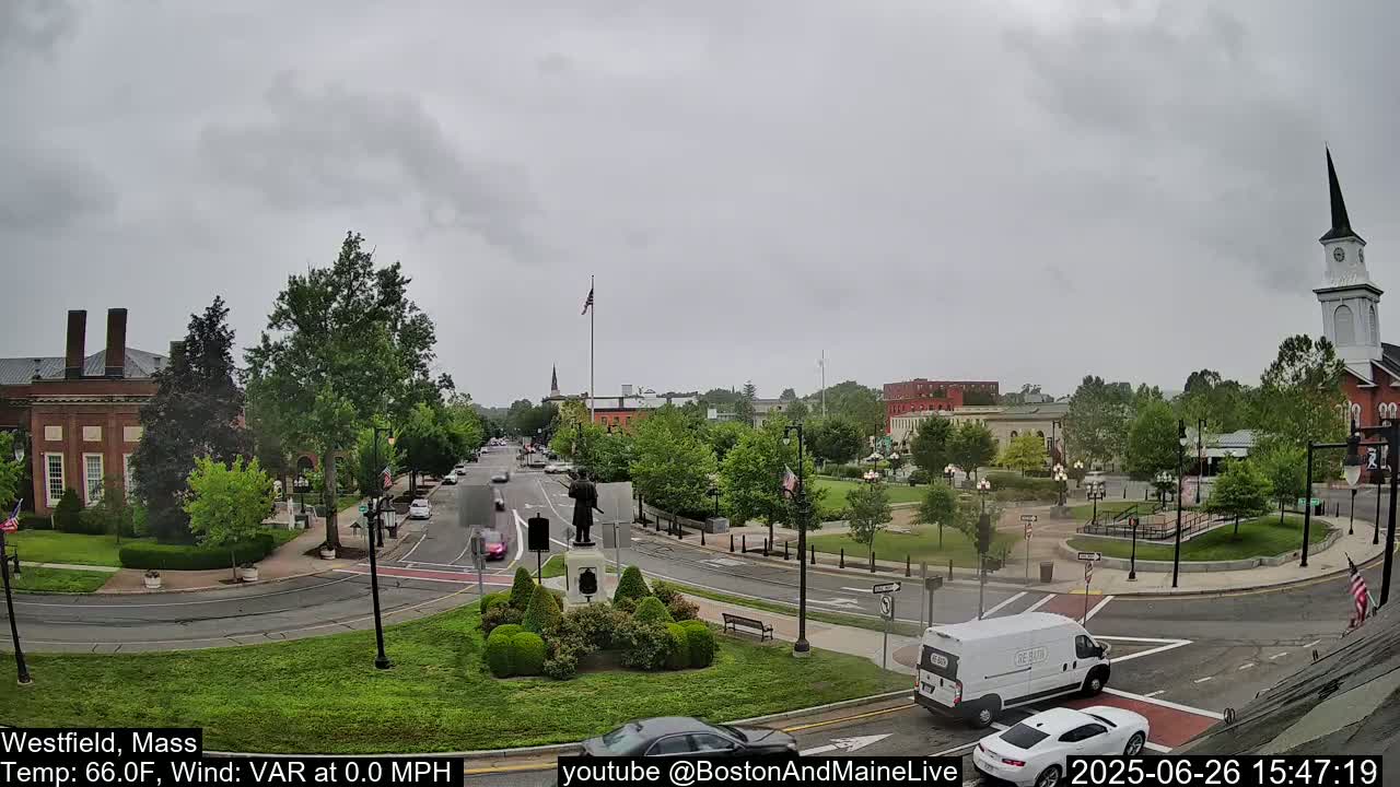Park Square Live  Cam - Westfield, Massachusetts USA