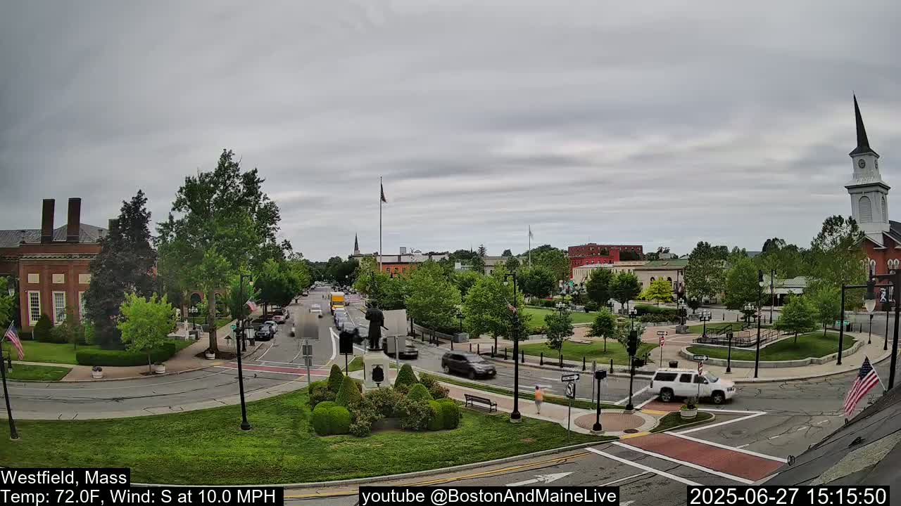 Park Square Live  Cam - Westfield, Massachusetts USA