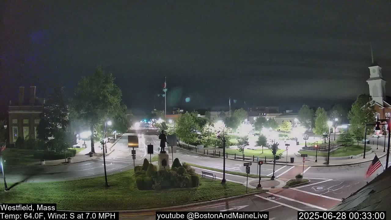 Park Square Live  Cam - Westfield, Massachusetts USA
