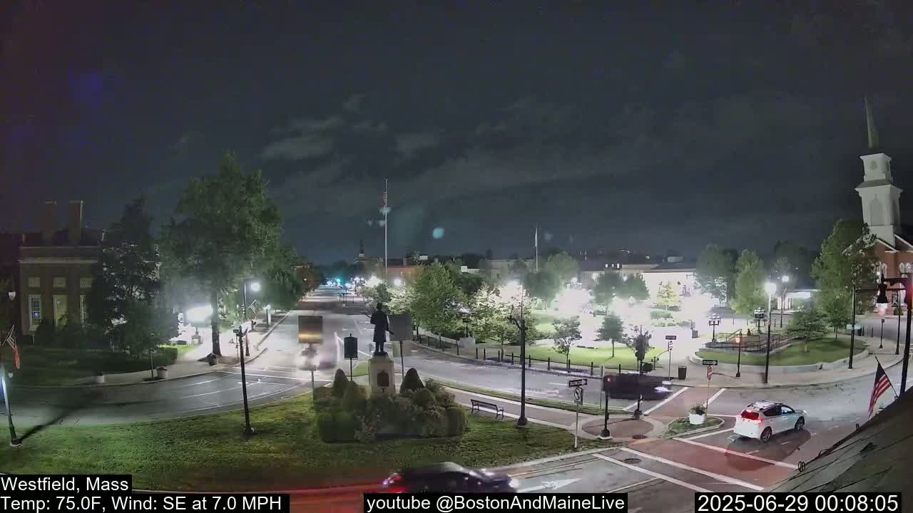 Park Square Live  Cam - Westfield, Massachusetts USA