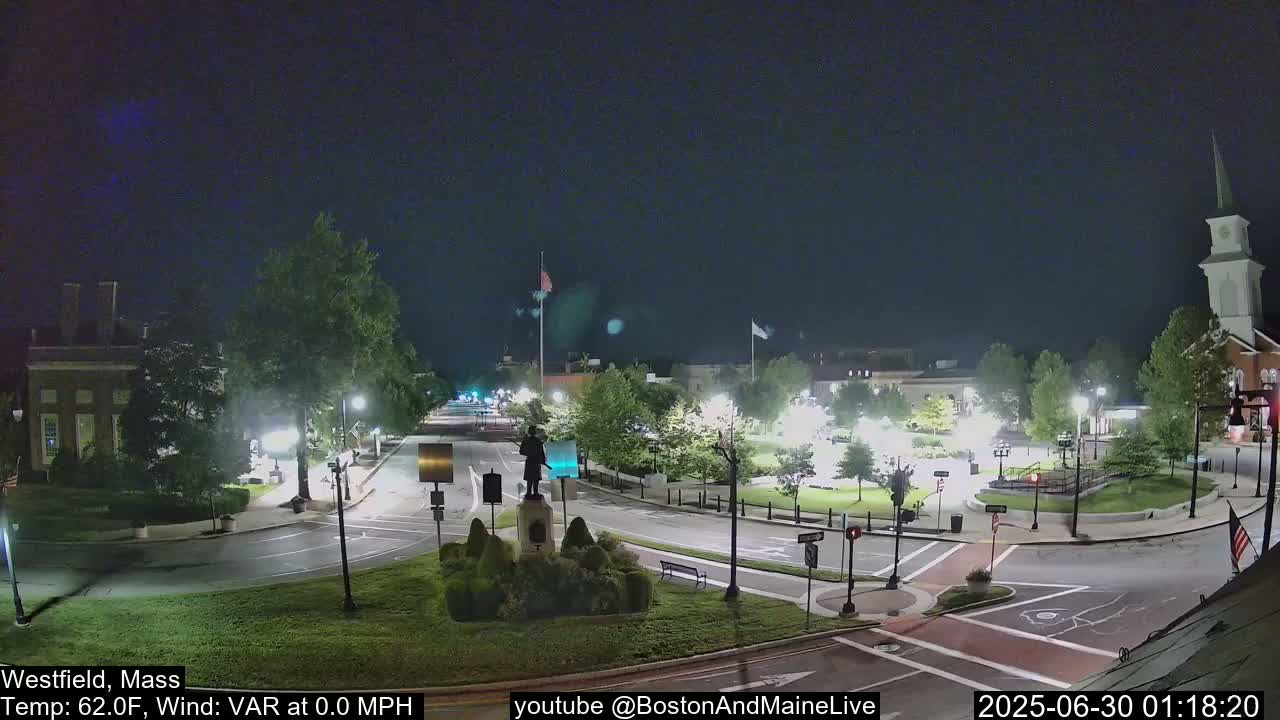 Park Square Live  Cam - Westfield, Massachusetts USA