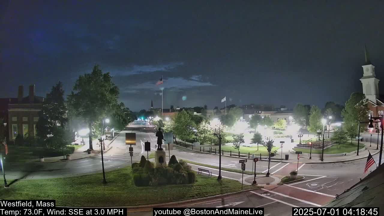 Park Square Live  Cam - Westfield, Massachusetts USA