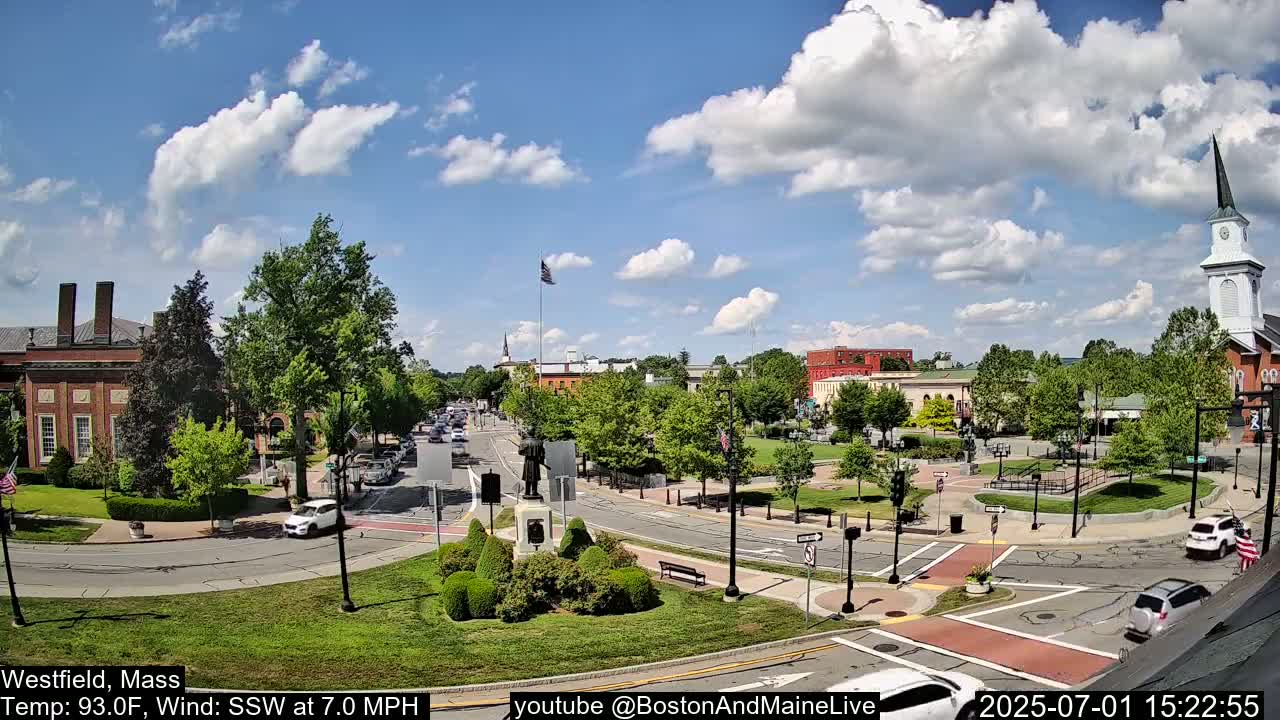 Park Square Live  Cam - Westfield, Massachusetts USA
