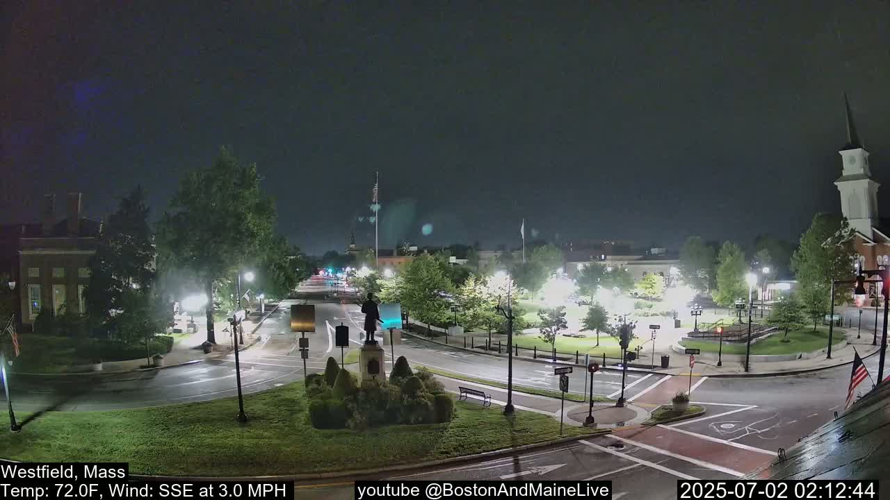 Park Square Live  Cam - Westfield, Massachusetts USA