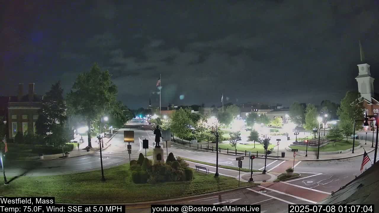 Park Square Live  Cam - Westfield, Massachusetts USA