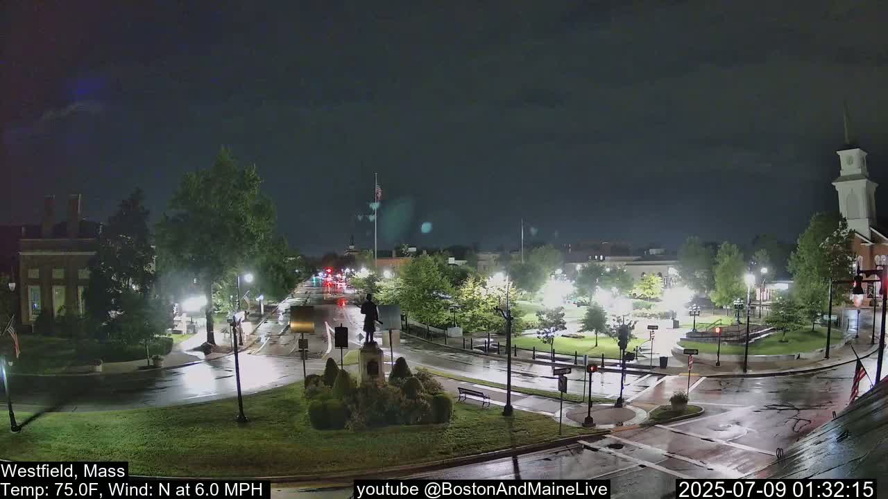 Park Square Live  Cam - Westfield, Massachusetts USA