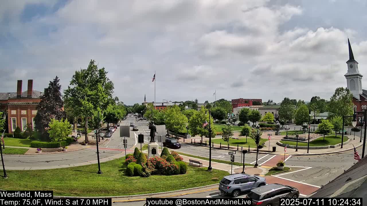 Park Square Live  Cam - Westfield, Massachusetts USA