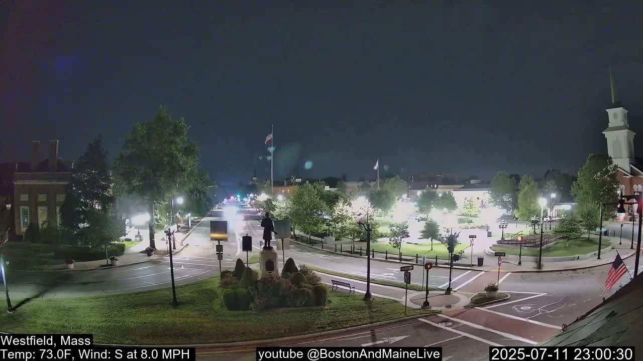 Park Square Live  Cam - Westfield, Massachusetts USA
