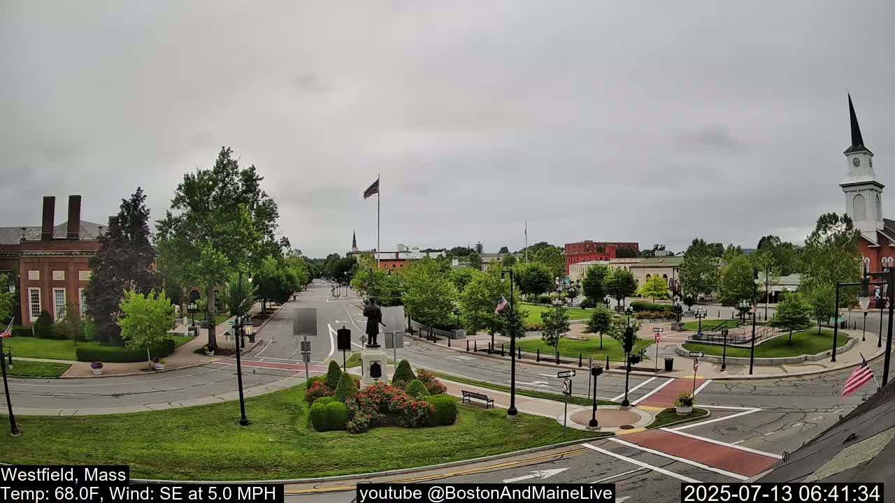 Park Square Live  Cam - Westfield, Massachusetts USA
