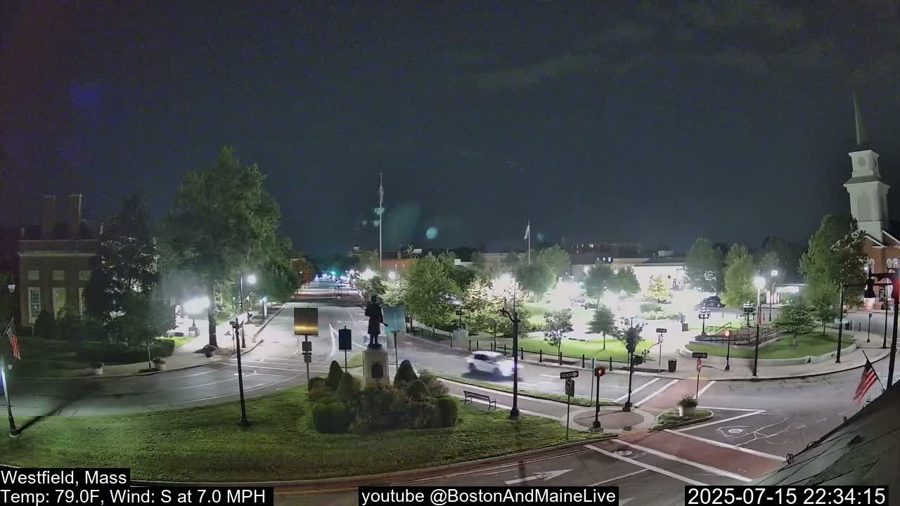 Park Square Live  Cam - Westfield, Massachusetts USA