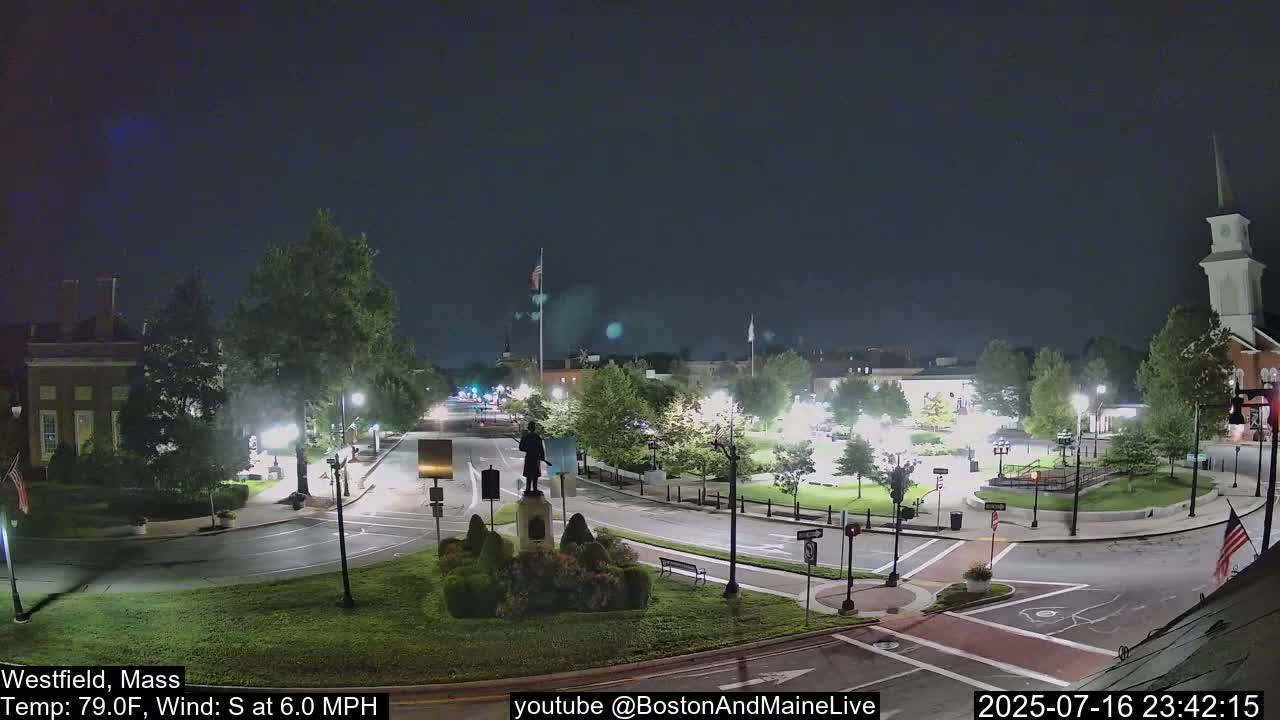 Park Square Live  Cam - Westfield, Massachusetts USA