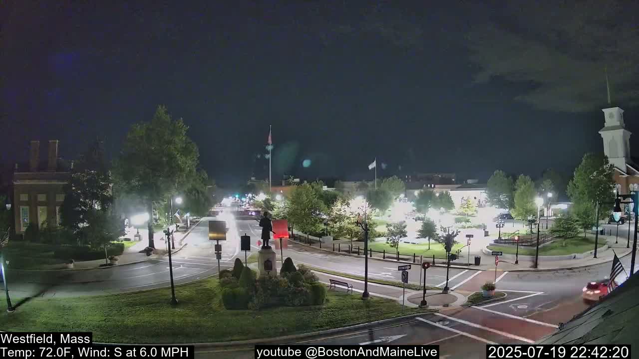 Park Square Live  Cam - Westfield, Massachusetts USA