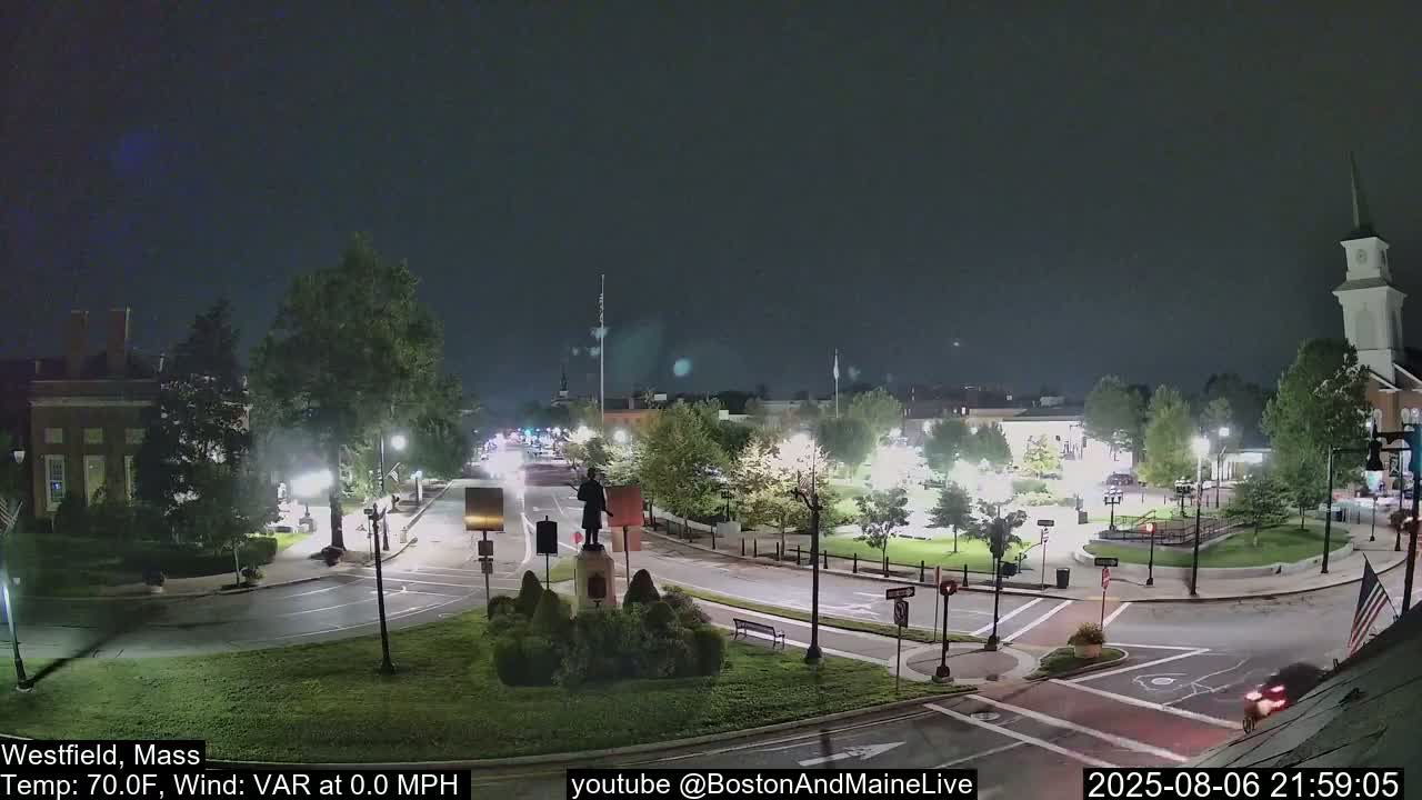 Park Square Live  Cam - Westfield, Massachusetts USA