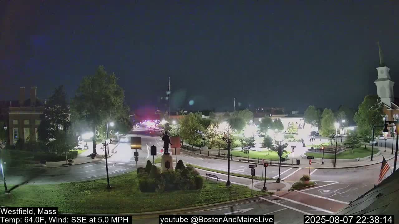 Park Square Live  Cam - Westfield, Massachusetts USA