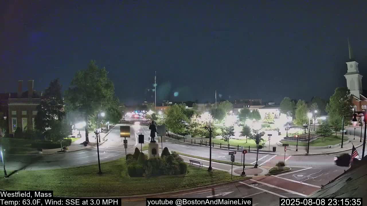 Park Square Live  Cam - Westfield, Massachusetts USA