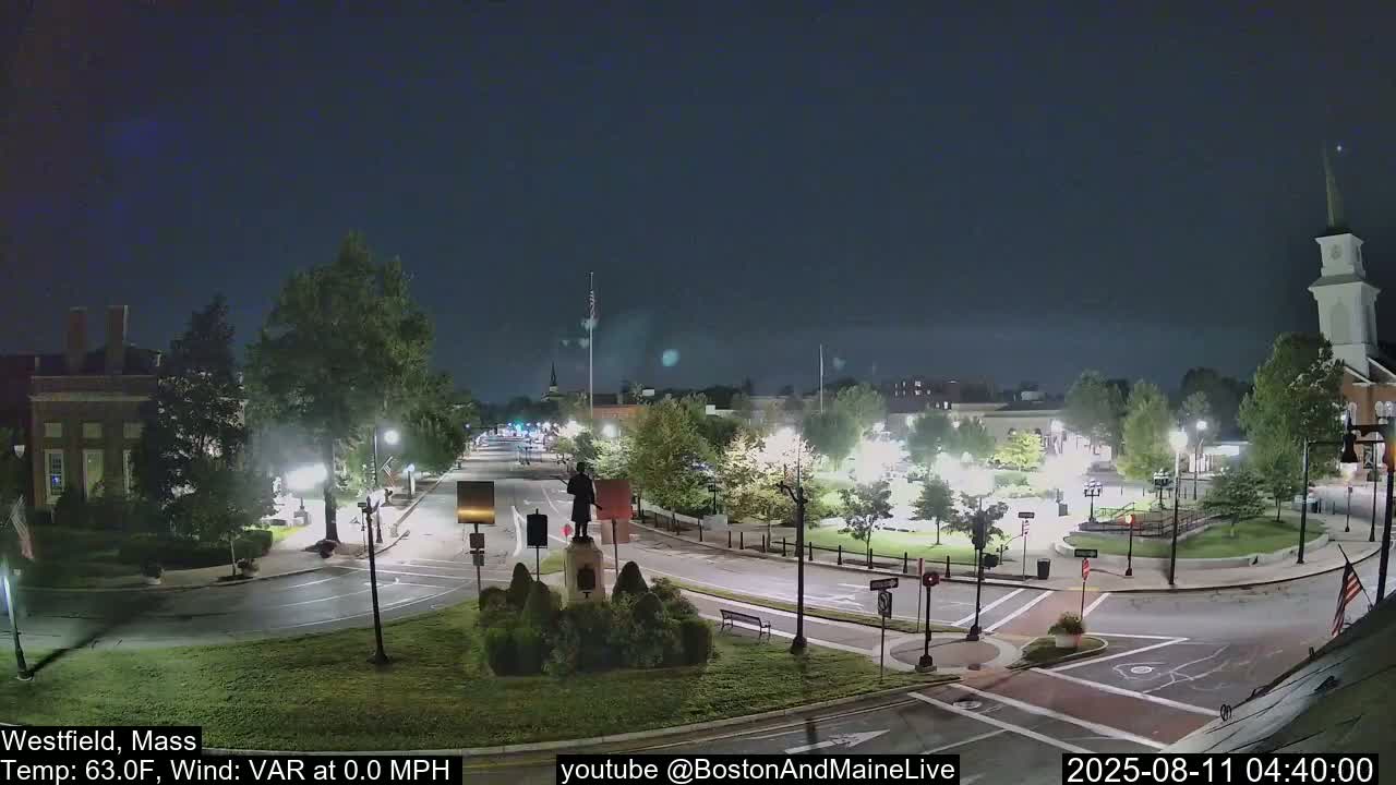 Park Square Live  Cam - Westfield, Massachusetts USA