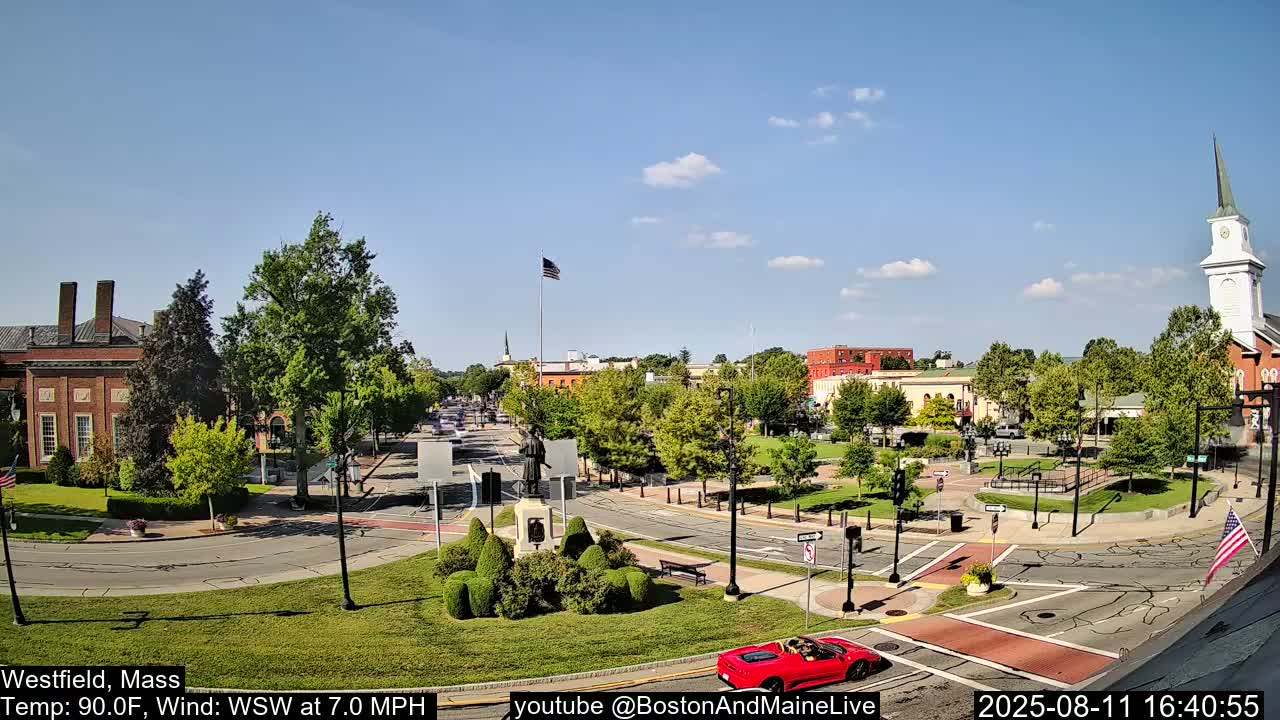 Park Square Live  Cam - Westfield, Massachusetts USA