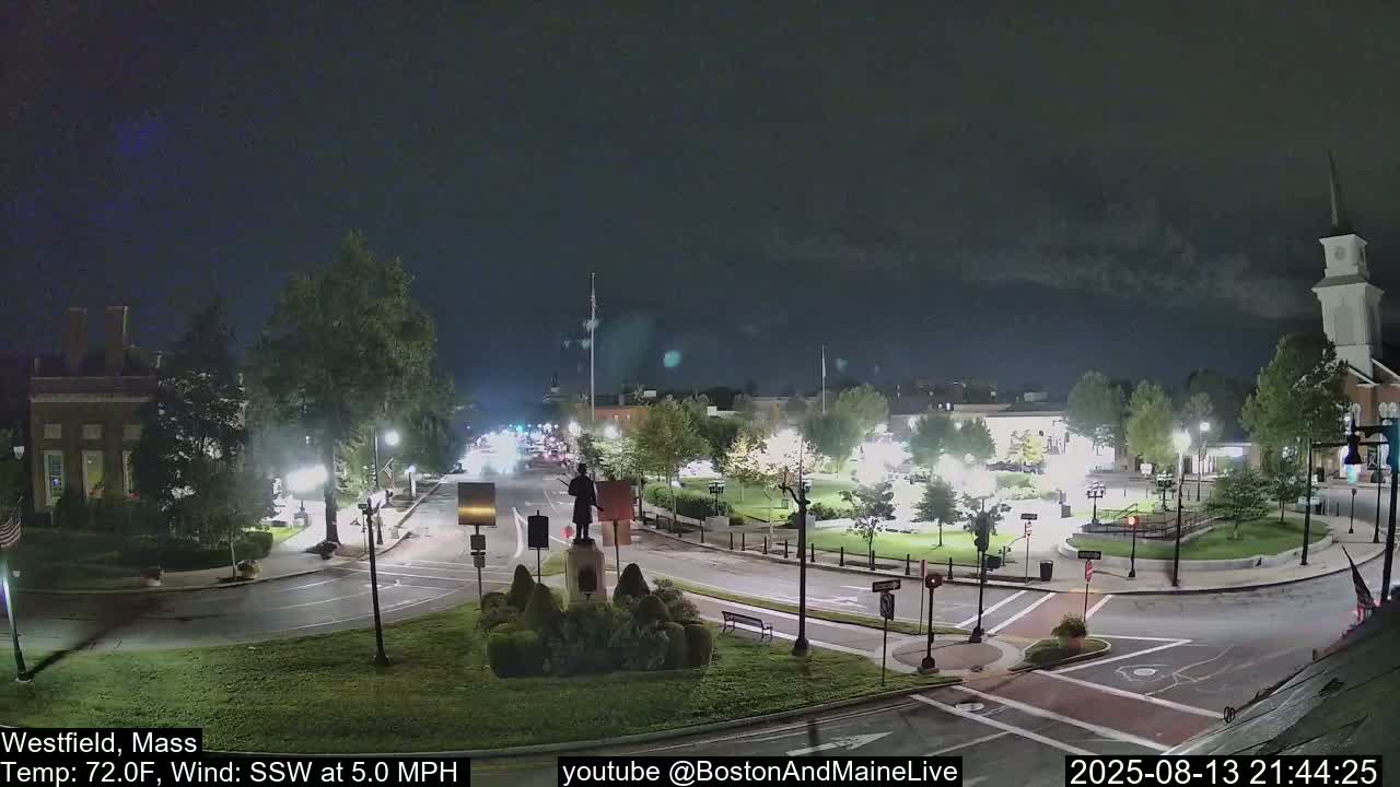 Park Square Live  Cam - Westfield, Massachusetts USA