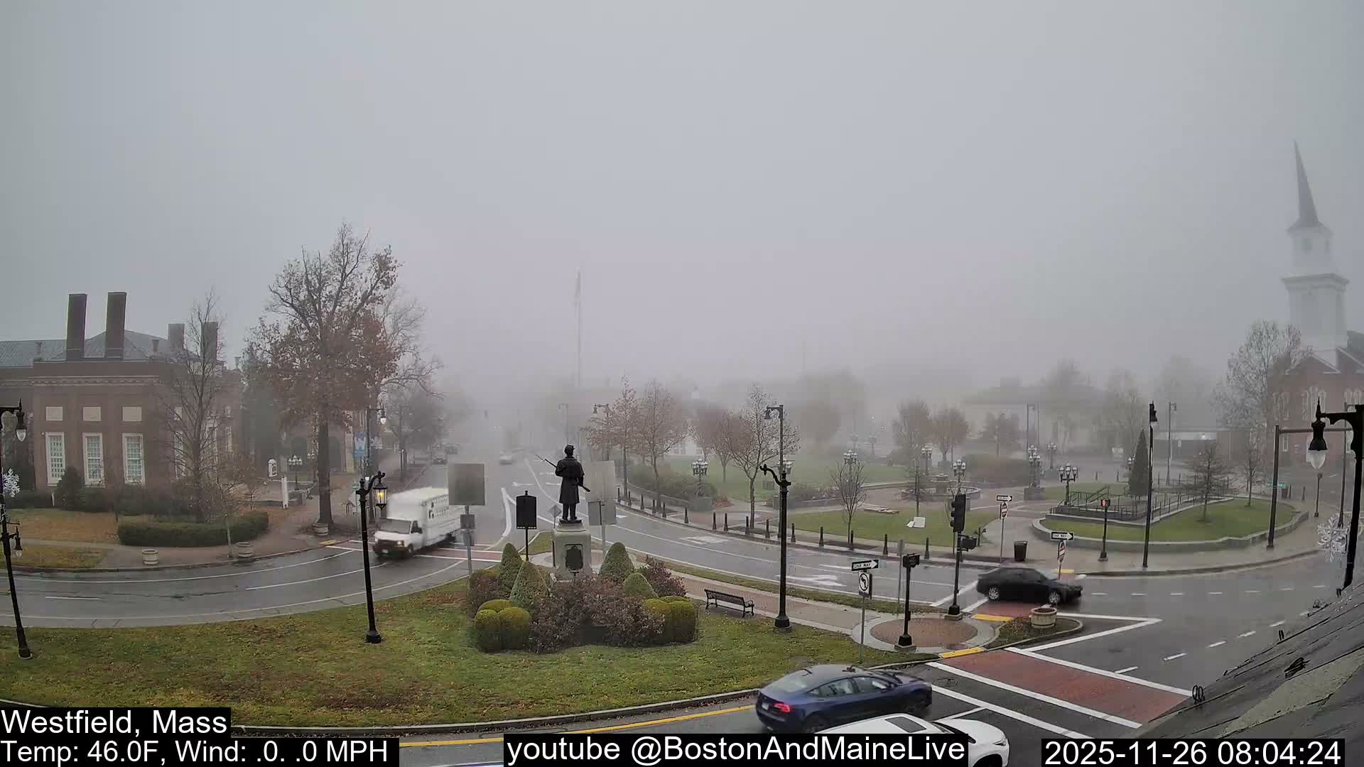 Westfield, Park Square Live  Cam - Westfield, Massachusetts USA