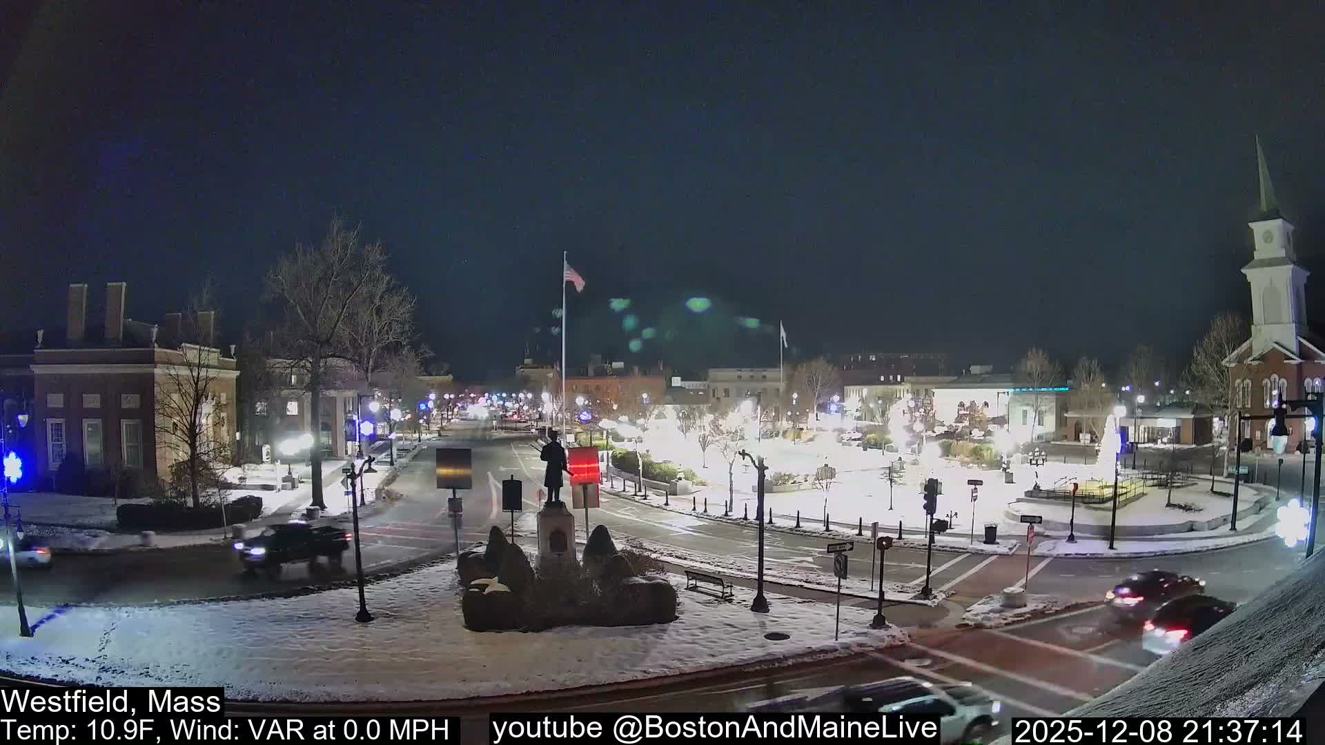 Westfield, Park Square Live  Cam - Westfield, Massachusetts USA