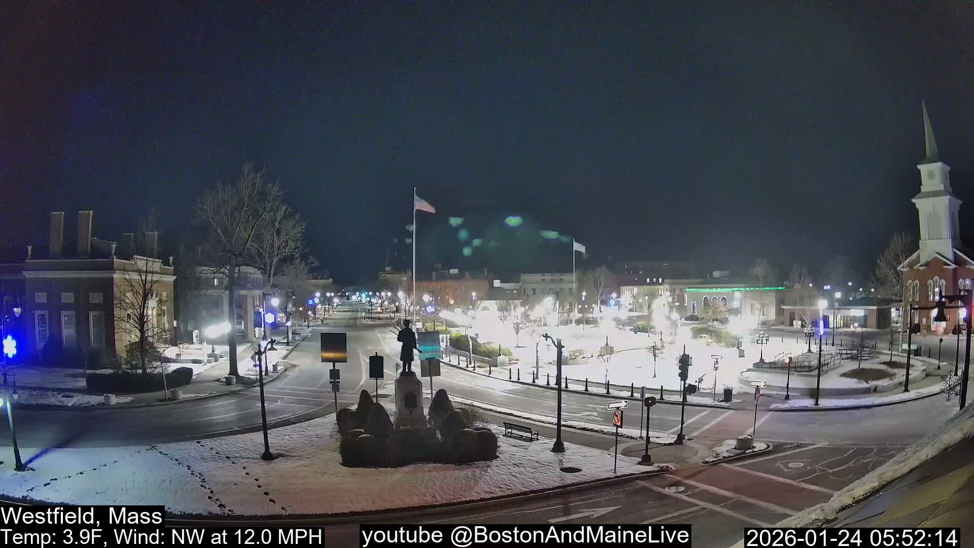 Westfield, Park Square Live  Cam - Westfield, Massachusetts USA
